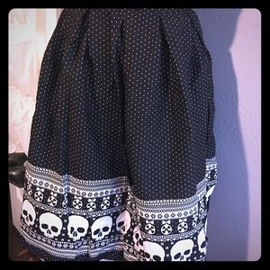 Hellbunny cotton midi skirt
